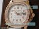 Knockoff Patek Philippe Aquanaut 5067A Diamond Rose Gold Bezel White Rubber Strap Watch (8)_th.jpg